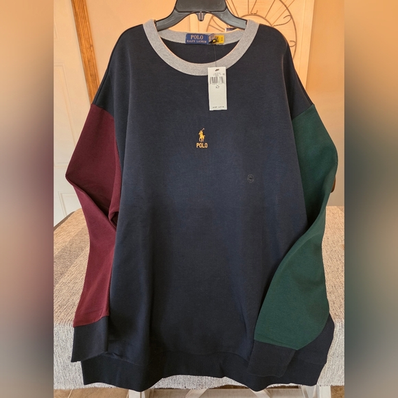 Polo by Ralph Lauren Navy Burgundy and Green Sweater